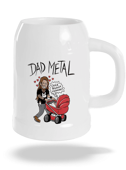 Dad metal söröskorsó White