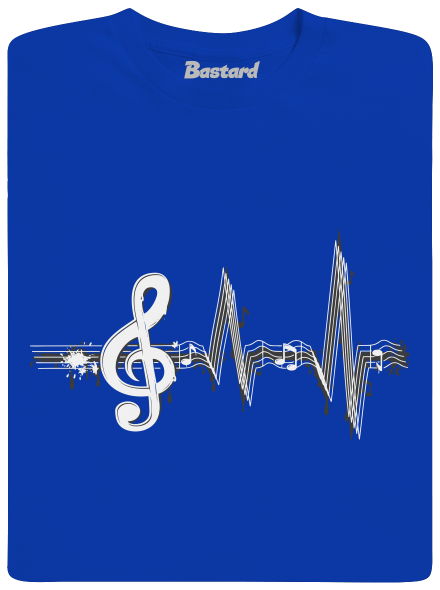 A zene az életem férfi hosszú ujjú póló Royal Blue