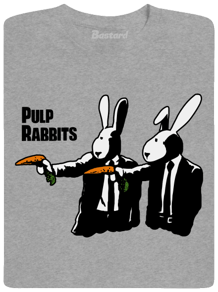 Pulp Rabbits férfi póló Sport Grey