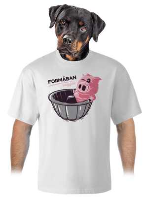 Formában unisex túlméretezett póló White