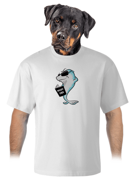 Moby Dick unisex túlméretezett póló White