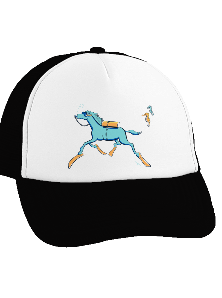Csikóhal teherautós sapka Black cap