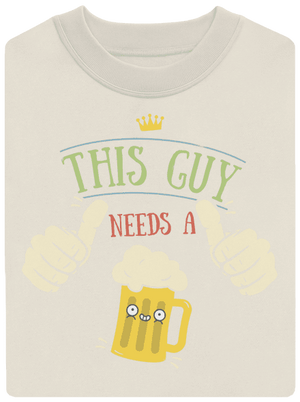 This guy needs a beer unisex crewneck Off White