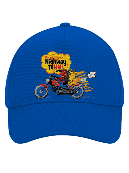 Highway to hell baseballsapka Bright Royal