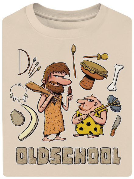 Oldschool unisex túlméretezett póló Almond