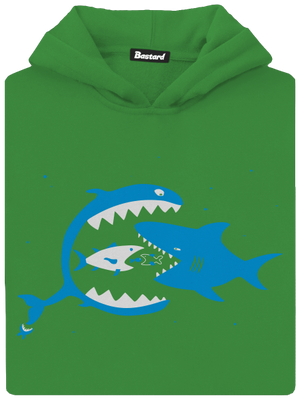 Halak gyerek kenguruzsebes pulóver Kelly Green AWD