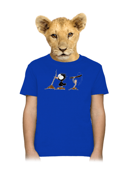 Vigyázz melyik végét fogod gyerek póló Royal Blue