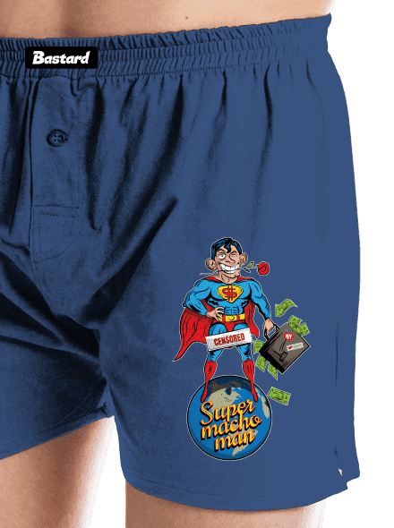 Supermachoman férfi alsó nadrág Blue