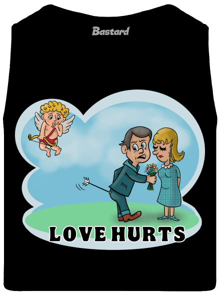 Love hurts férfi trikó Black