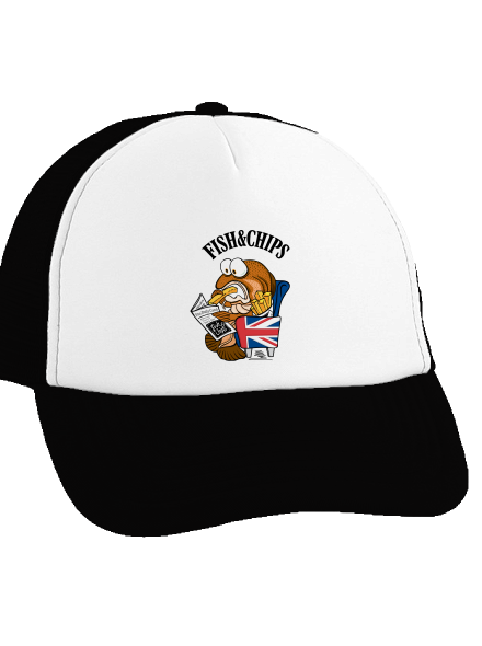 Fish and chips teherautós sapka Black cap