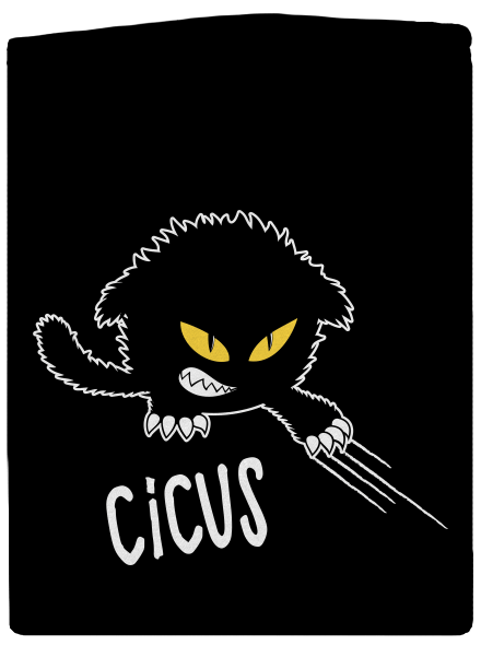 Cicus cipzáras női pulóver Black