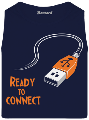 USB csatlakozás férfi trikó French Navy