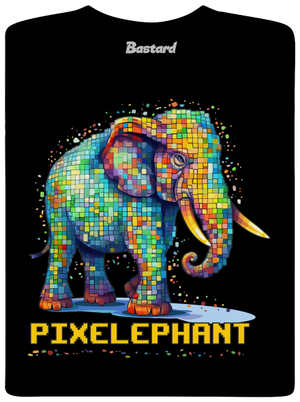 Pixelephant férfi póló Black