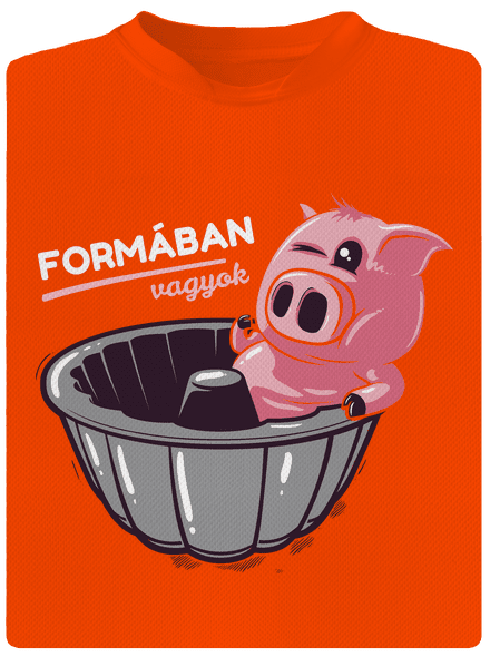 Formában férfi sportpóló Neon Orange