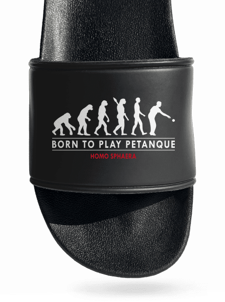 Born to play petanque papucs Black