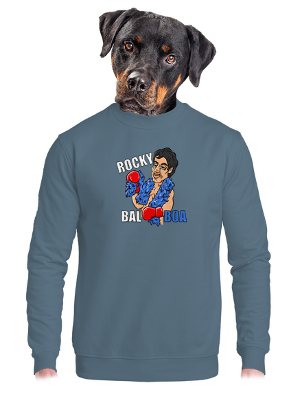 Rocky Bal boa unisex crewneck Nordic Blue