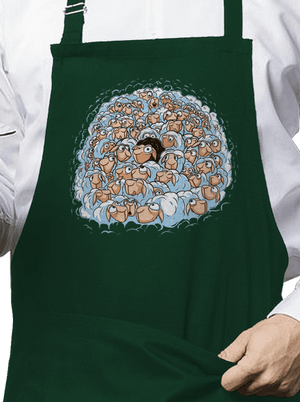 Nem megyek a tömeggel kötény Bottle Green