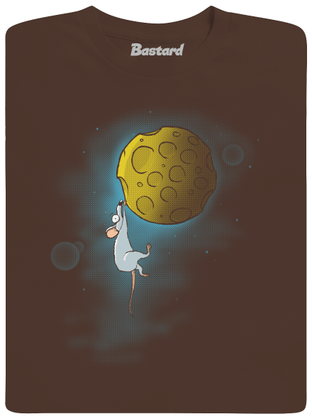 Moon cheese férfi póló Brown