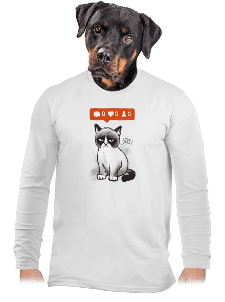 Grumpy férfi hosszú ujjú póló White