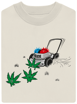 Ganja bust unisex crewneck Off White