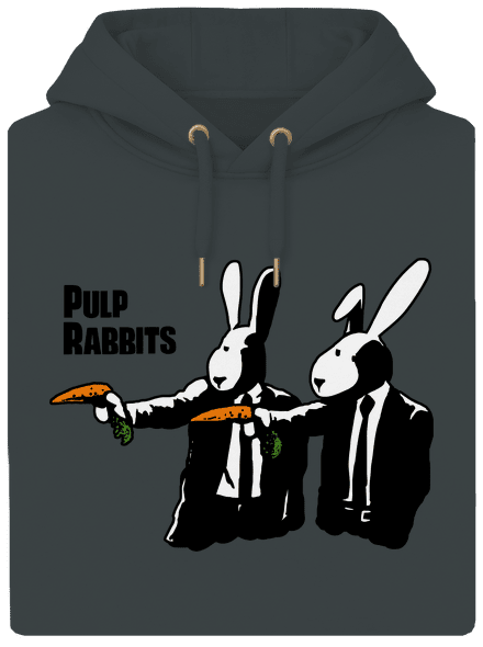 Pulp Rabbits unisex prémium pulóver Charcoal
