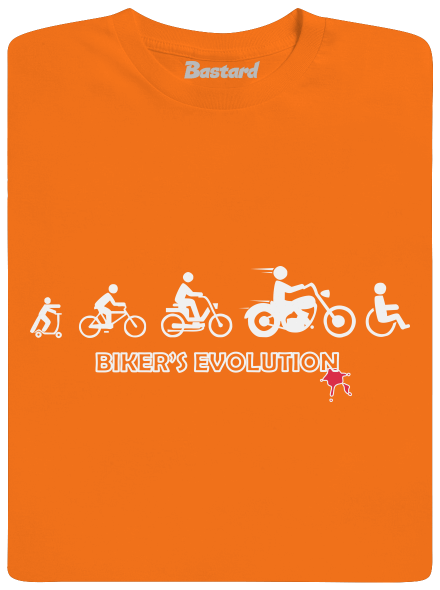 Bikers evolution férfi póló Orange