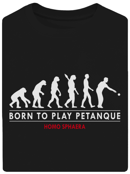 Born to play petanque unisex túlméretezett póló Black