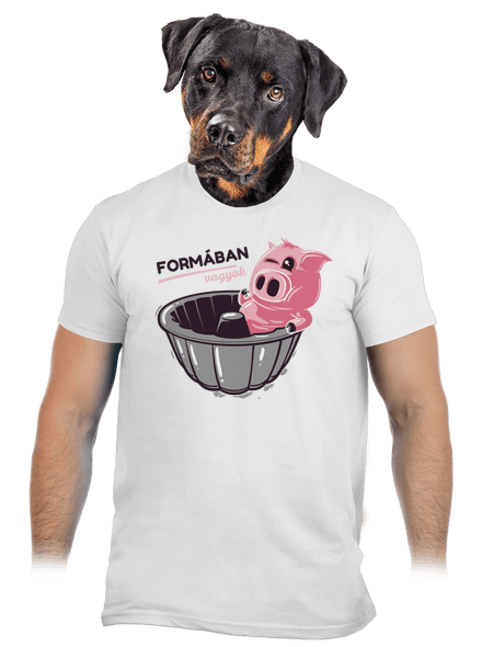 Formában férfi póló White