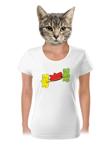 Gumimacik női póló White