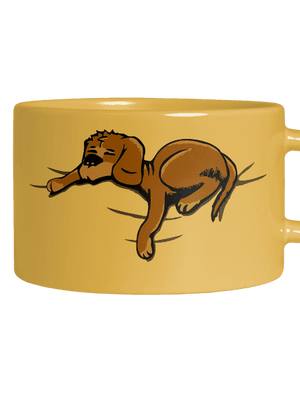 Alvó kutya macaron bögre Yellow Macaron