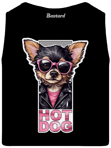 Very hot dog férfi trikó Black