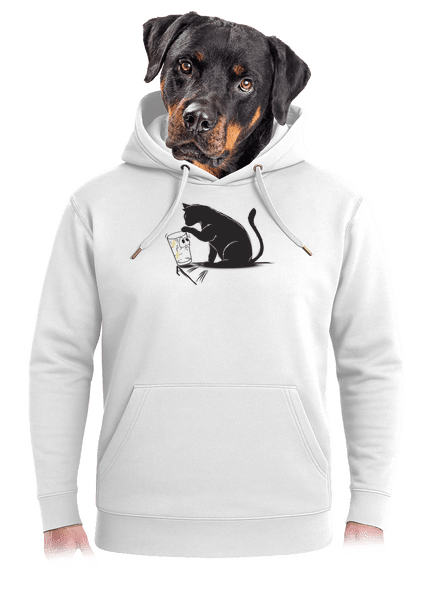 Macska és üveg unisex prémium pulóver Snowwhite