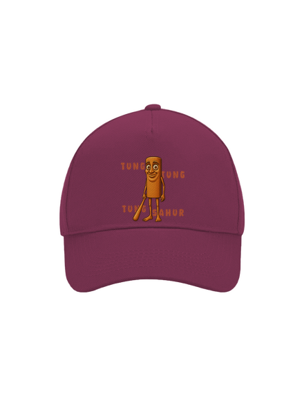 Tung Tung Tung Sahur – Italian Brainrot baseballsapka Burgundy