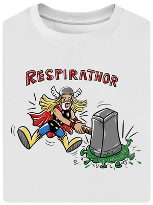 Respirathor unisex túlméretezett póló White