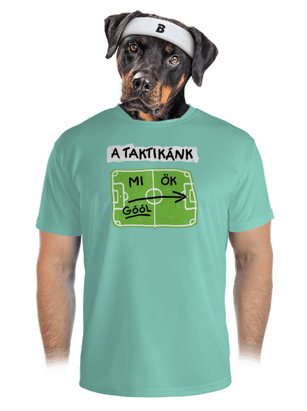 A futballtaktikánk férfi sportpóló Mint Mal