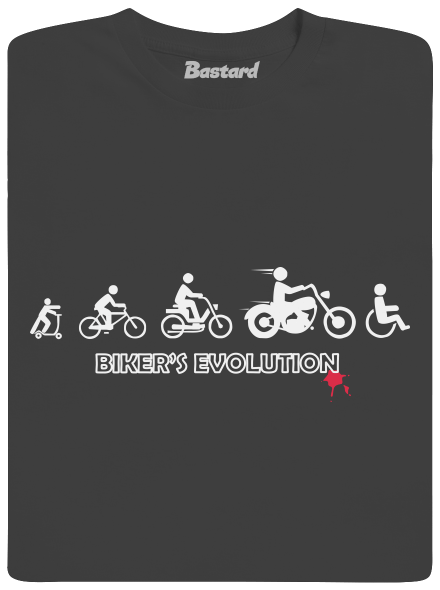 Bikers evolution férfi hosszú ujjú póló Dark Grey