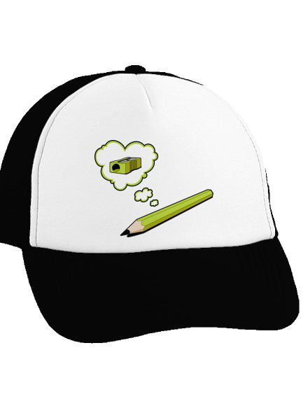 Ceruza és hegyező teherautós sapka Black cap
