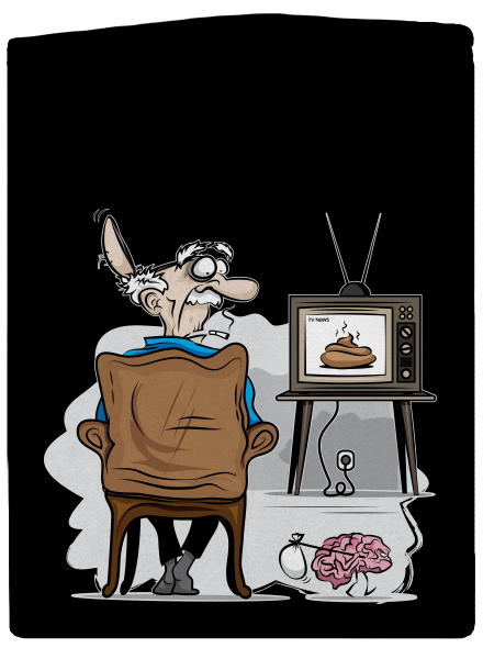 TV News cipzáras férfi pulóver Black