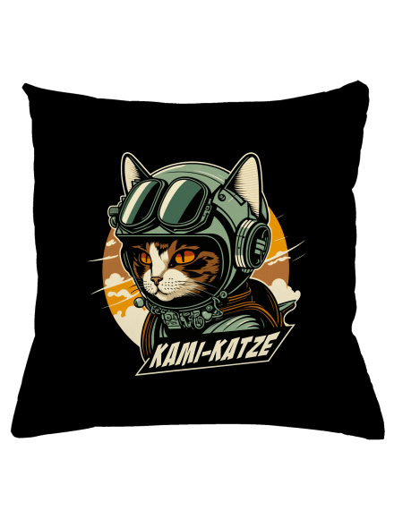 Kami-Katze párna Black