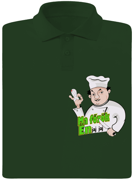 Ma főzök én férfi pólóingek Bottle Green Mal