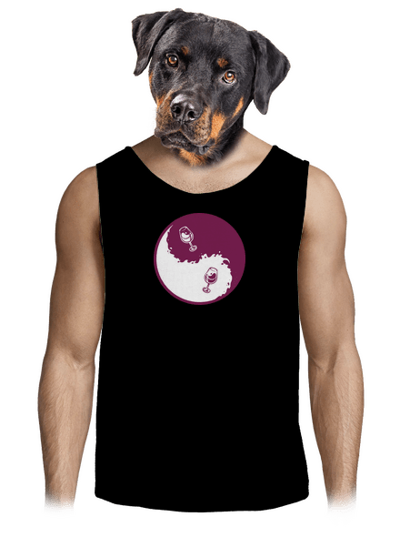 Yin Yang bor férfi trikó Black