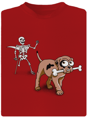 Csontváz férfi sportpóló Red Mal