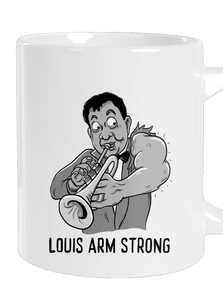 Louis Armstrong nagy bögre White