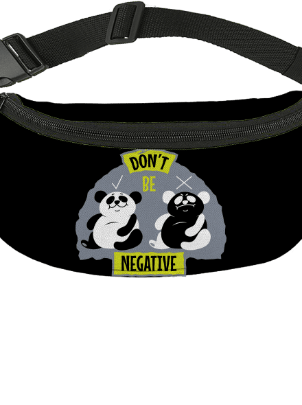 Don't be negative övtáska Black