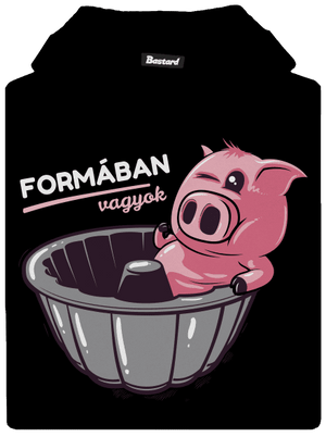 Formában gyerek kenguruzsebes pulóver Black