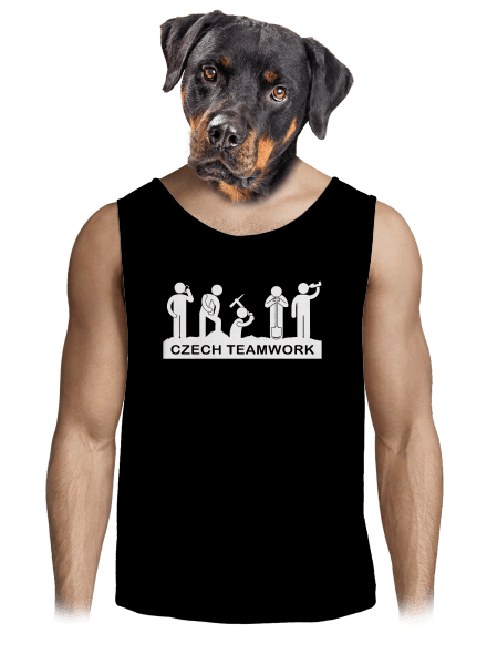 Czech Teamwork férfi trikó Black