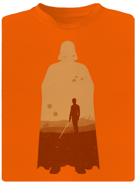 Skywalker gyerek sport póló Neon Orange