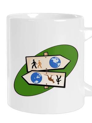 Hosszú távú menetelés nagy bögre White