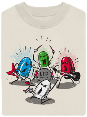 Led Zeppelin unisex crewneck Off White