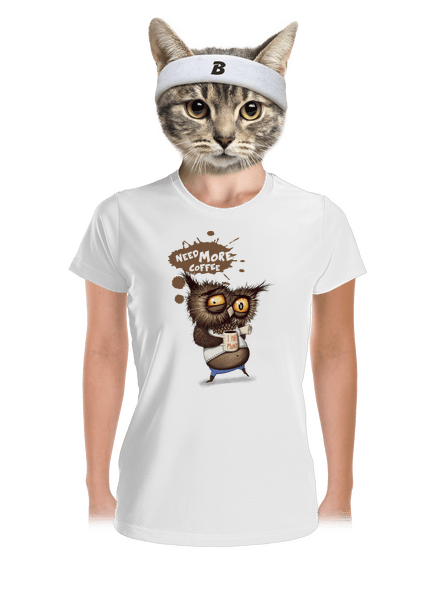 I need more coffee női sportpóló White